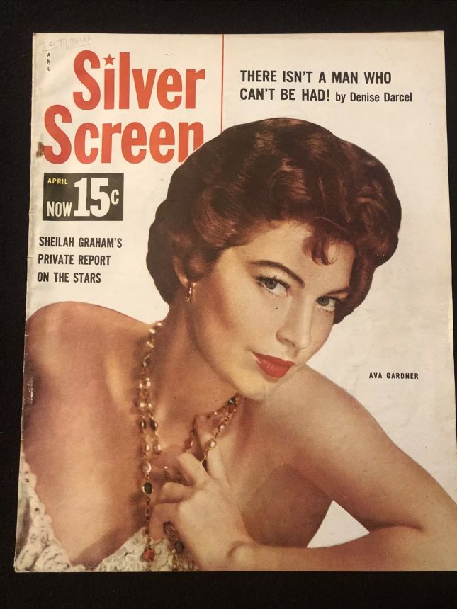 SILVER SCREEN magazine side cover April 1953