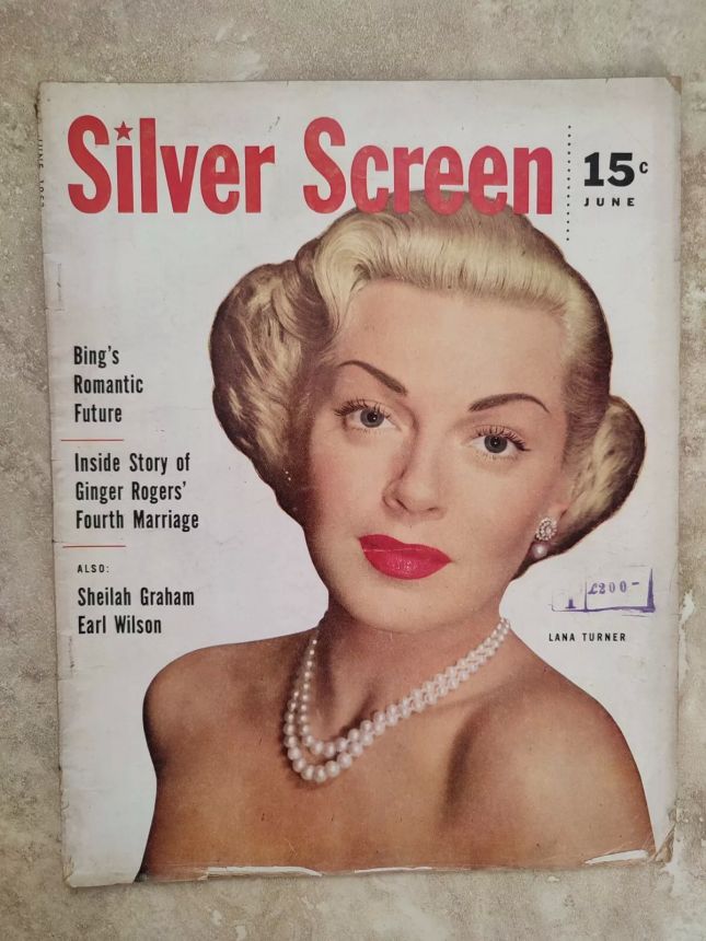 SILVER SCREEN magazine side cover June 1953