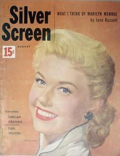 SILVER SCREEN magazine side cover August 1953