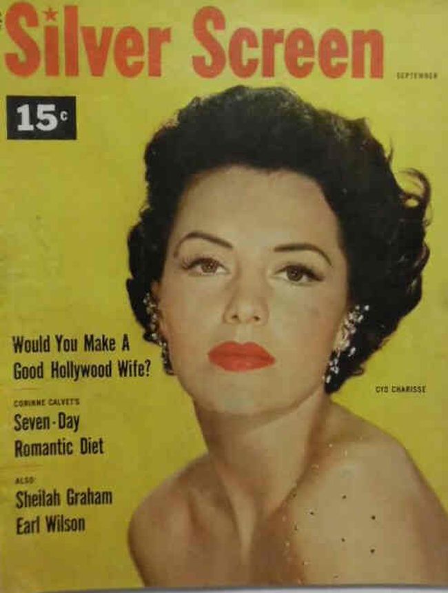 SILVER SCREEN magazine side cover September 1953