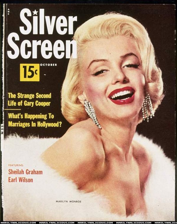 SILVER SCREEN magazine side cover October 1953