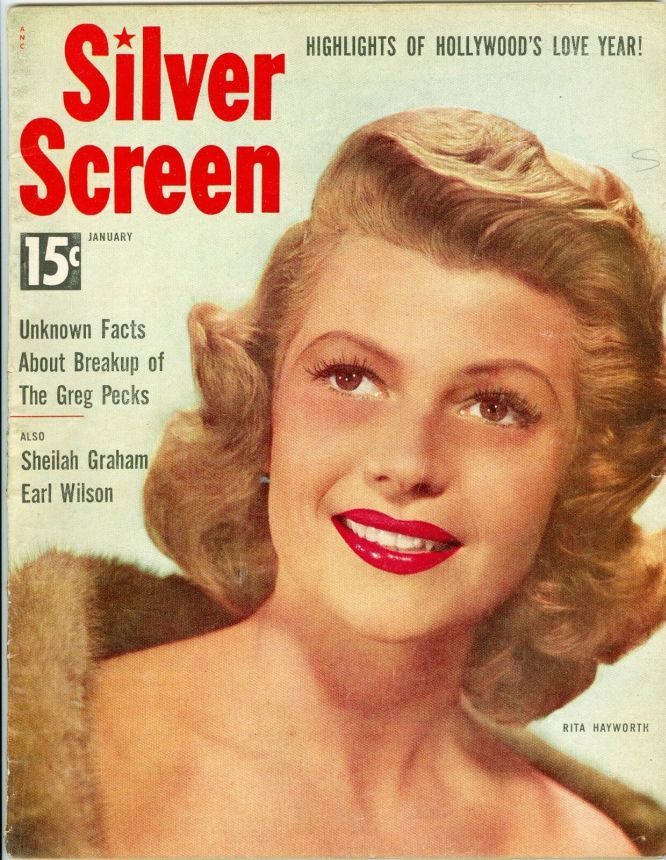 SILVER SCREEN magazine side cover January 1954