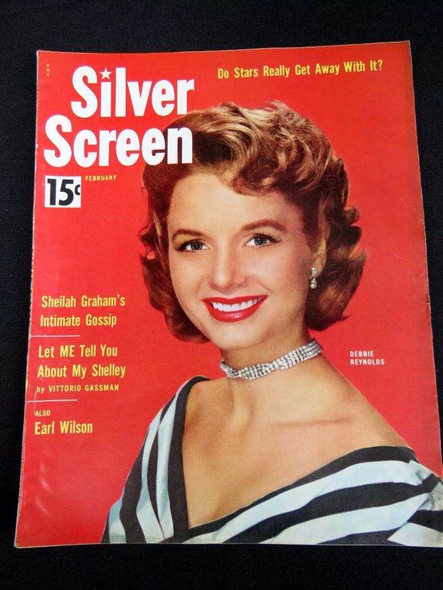 SILVER SCREEN magazine side cover February 1954