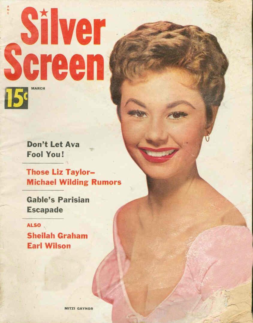 SILVER SCREEN magazine side cover March 1954