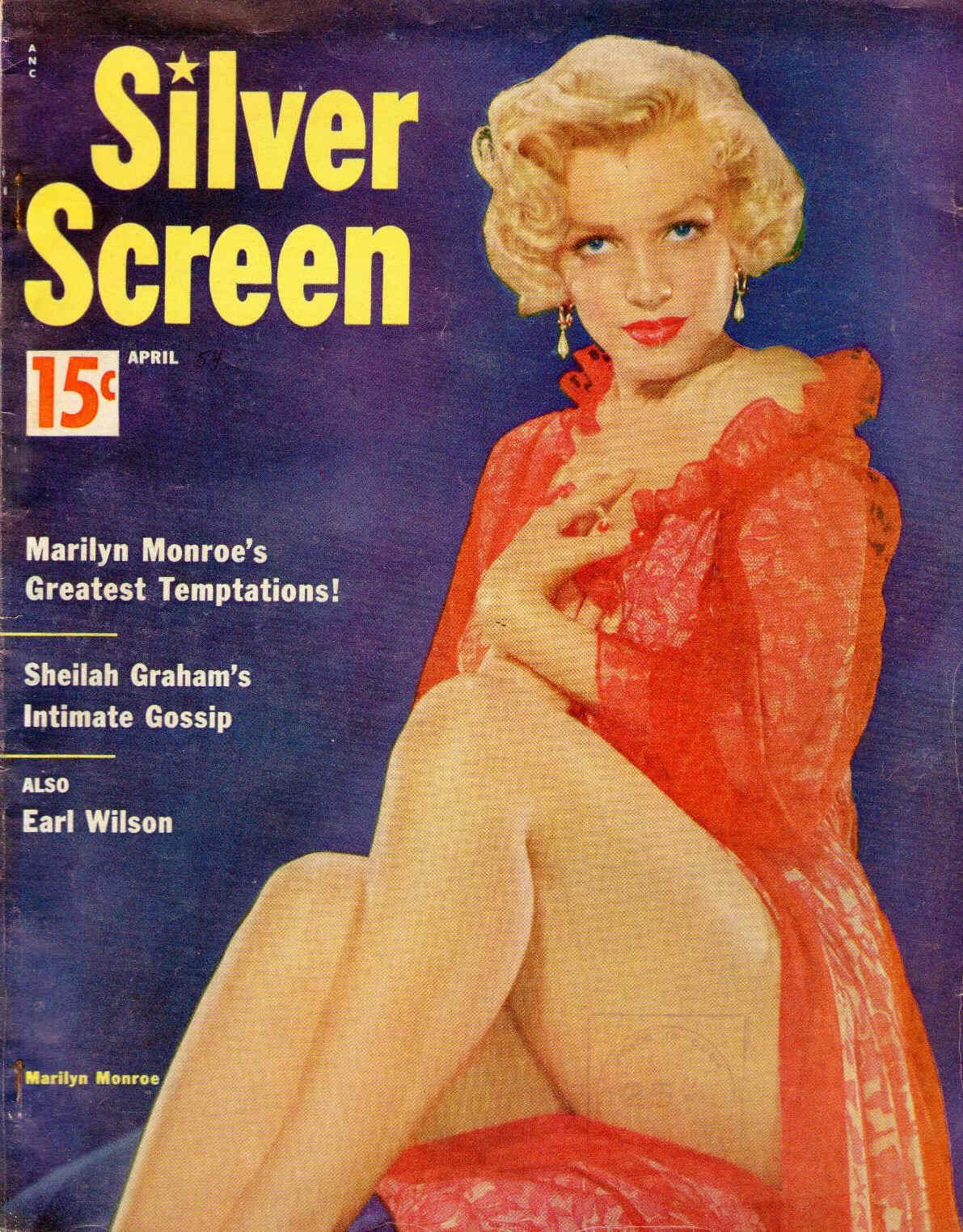 SILVER SCREEN magazine side cover April 1954