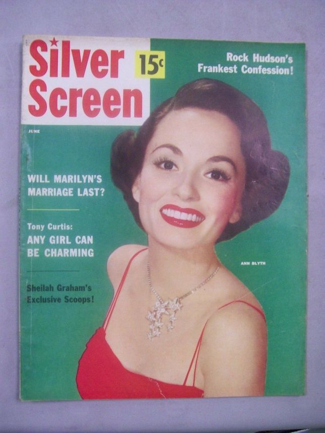 SILVER SCREEN magazine side cover June 1954