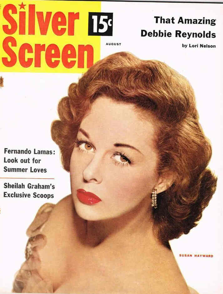 SILVER SCREEN magazine side cover August 1954