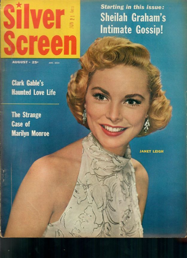 SILVER SCREEN magazine side cover August 1955