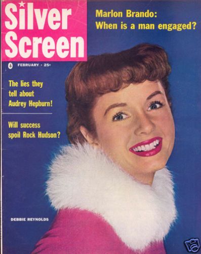 SILVER SCREEN magazine side cover February 1956