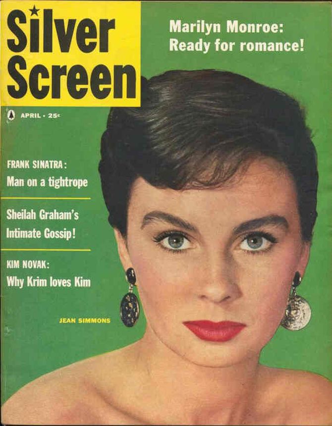 SILVER SCREEN magazine side cover April 1956