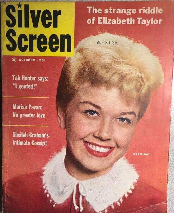 SILVER SCREEN magazine side cover October 1956