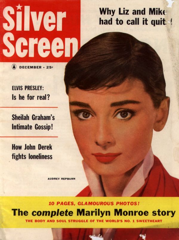SILVER SCREEN magazine side cover December 1956
