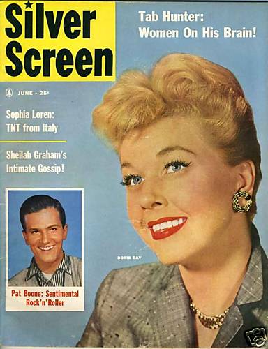 SILVER SCREEN magazine side cover June 1957