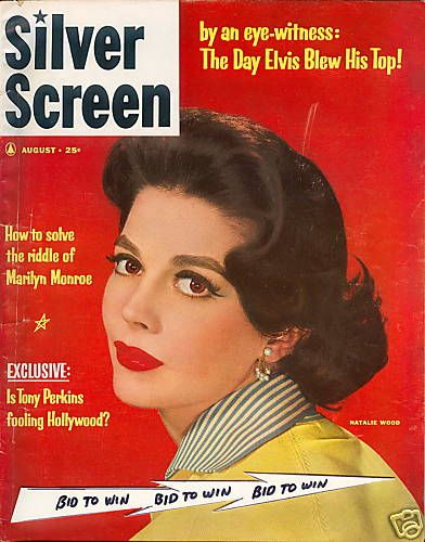 SILVER SCREEN magazine side cover August 1957