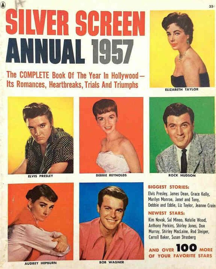 SILVER SCREEN magazine side cover  Annual  1957