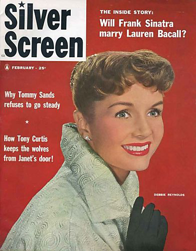 SILVER SCREEN magazine side cover February 1958