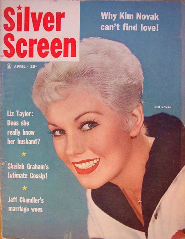 SILVER SCREEN magazine side cover April 1958