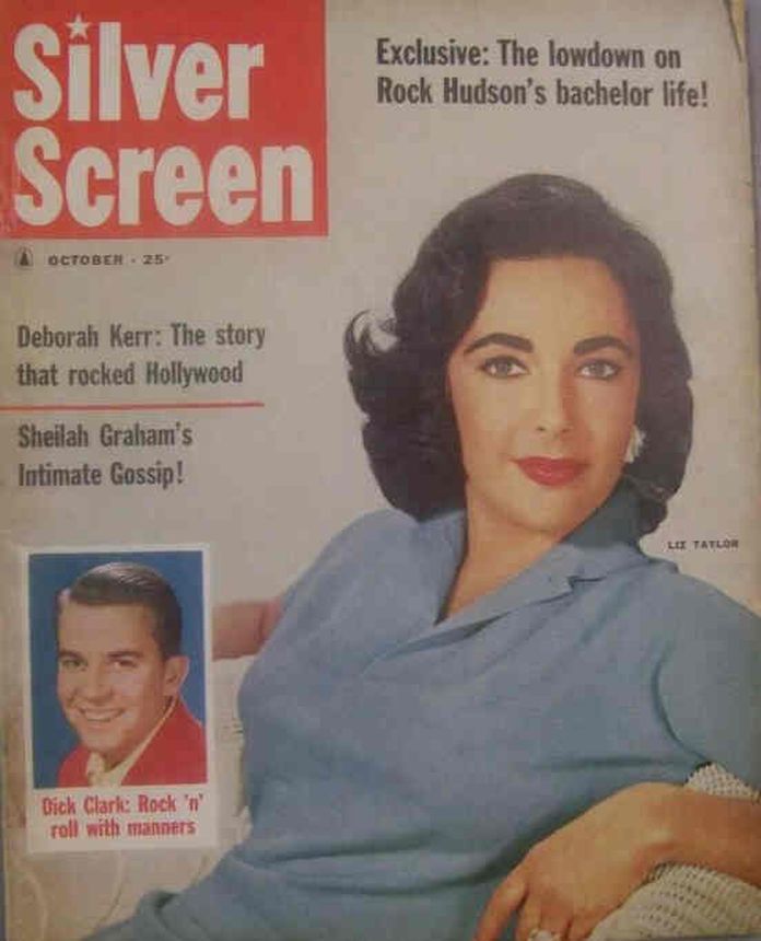SILVER SCREEN magazine side cover October 1958