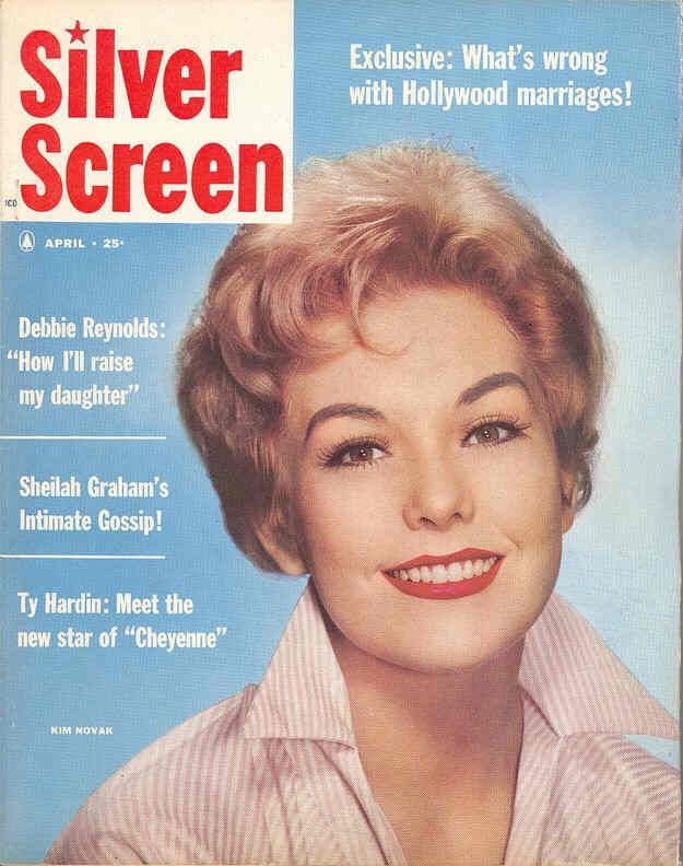 SILVER SCREEN magazine side cover April 1959