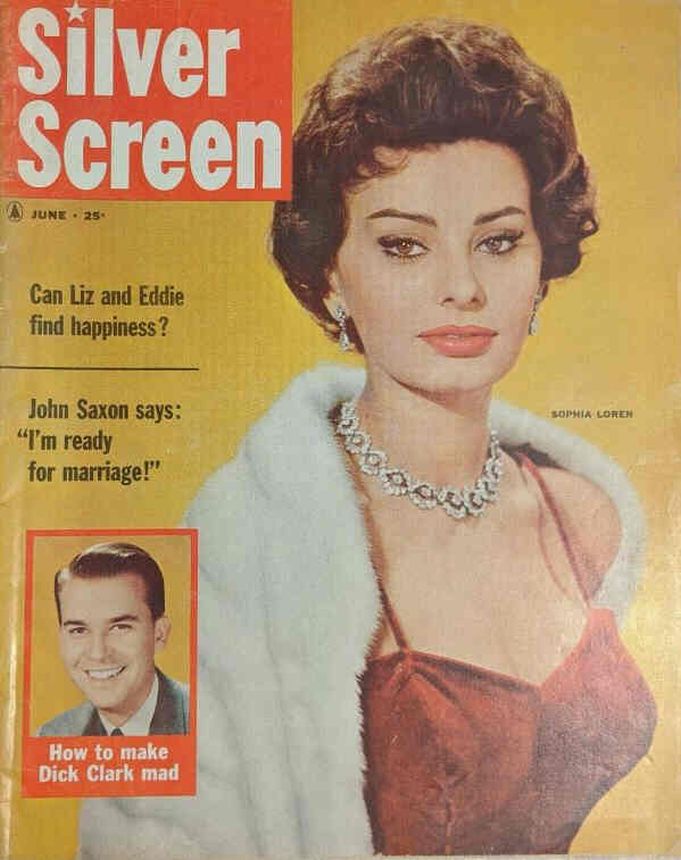 SILVER SCREEN magazine side cover June 1959