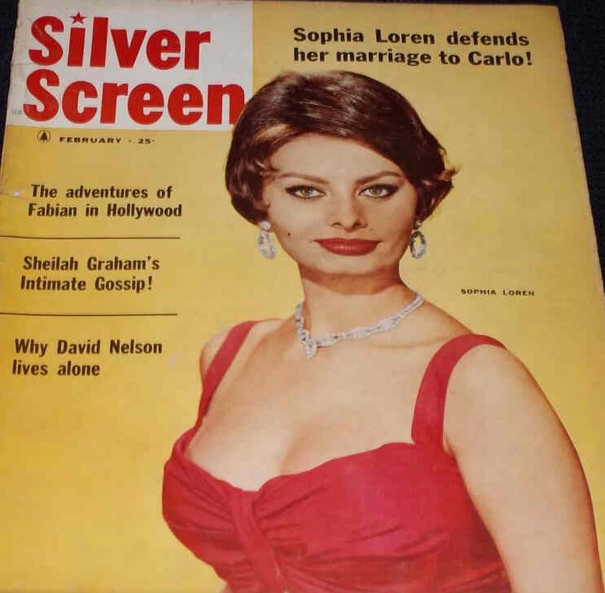 SILVER SCREEN magazine side cover February 1960
