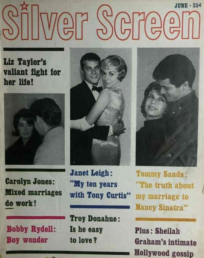 SILVER SCREEN magazine side cover June 1961