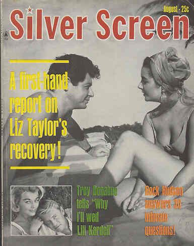 SILVER SCREEN magazine side cover August 1961