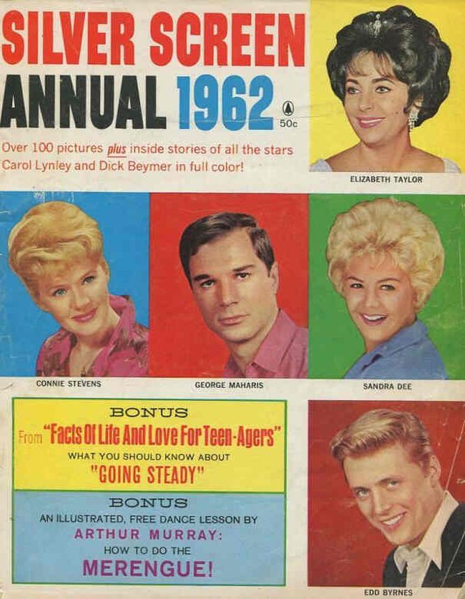 SILVER SCREEN magazine side cover  Annual  1962