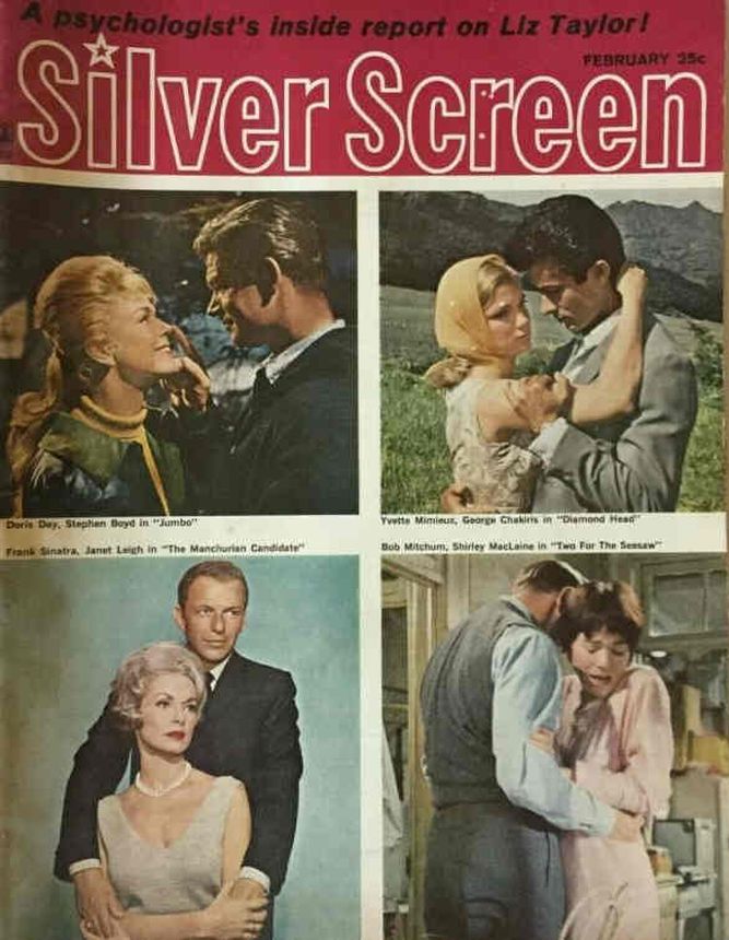 SILVER SCREEN magazine side cover February 1963