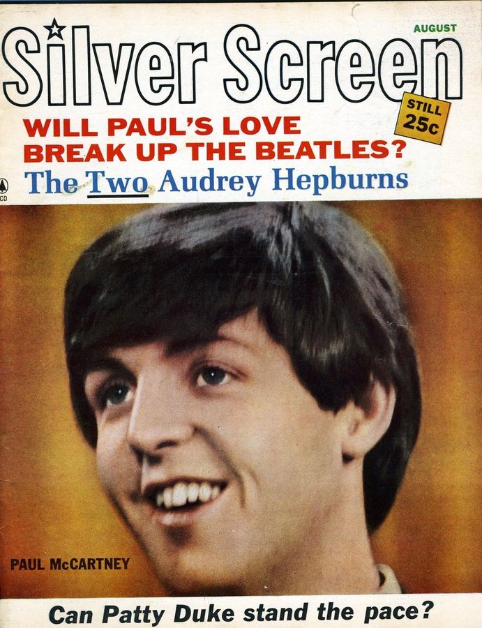 SILVER SCREEN magazine side cover August 1964