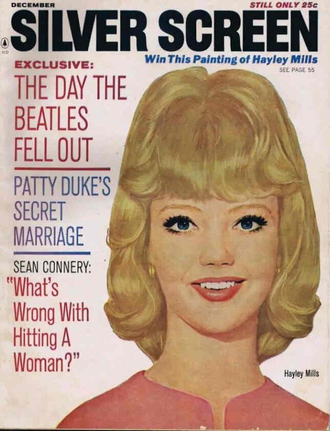 SILVER SCREEN magazine side cover December 1964