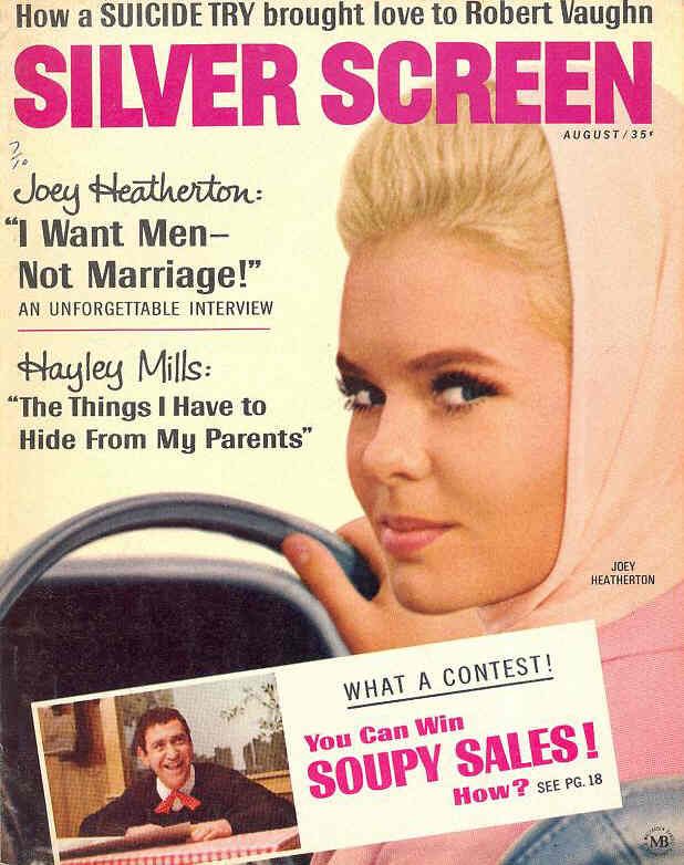 SILVER SCREEN magazine side cover August 1965