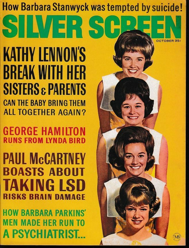SILVER SCREEN magazine side cover October 1967