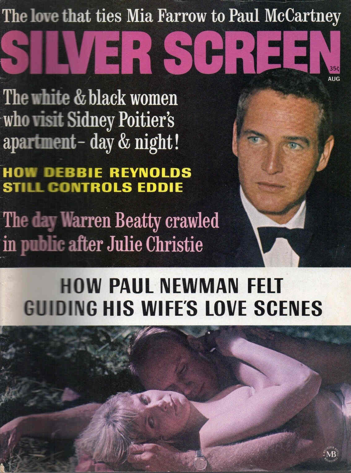 SILVER SCREEN magazine side cover August 1968