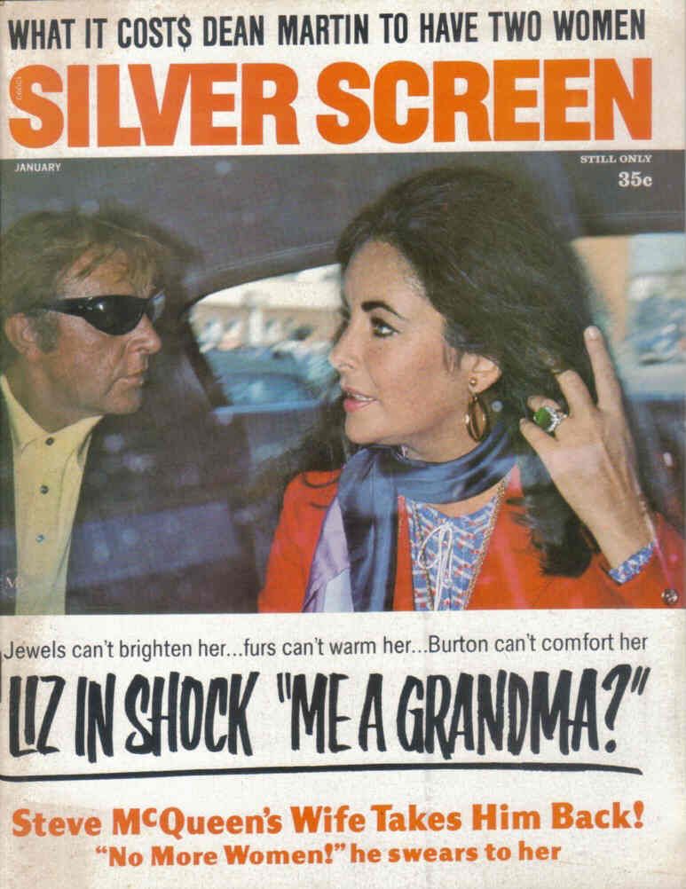 SILVER SCREEN magazine side cover January 1971