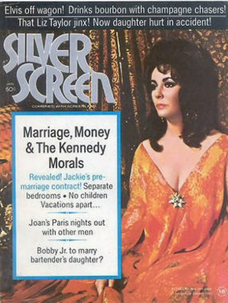 SILVER SCREEN magazine side cover January 1972