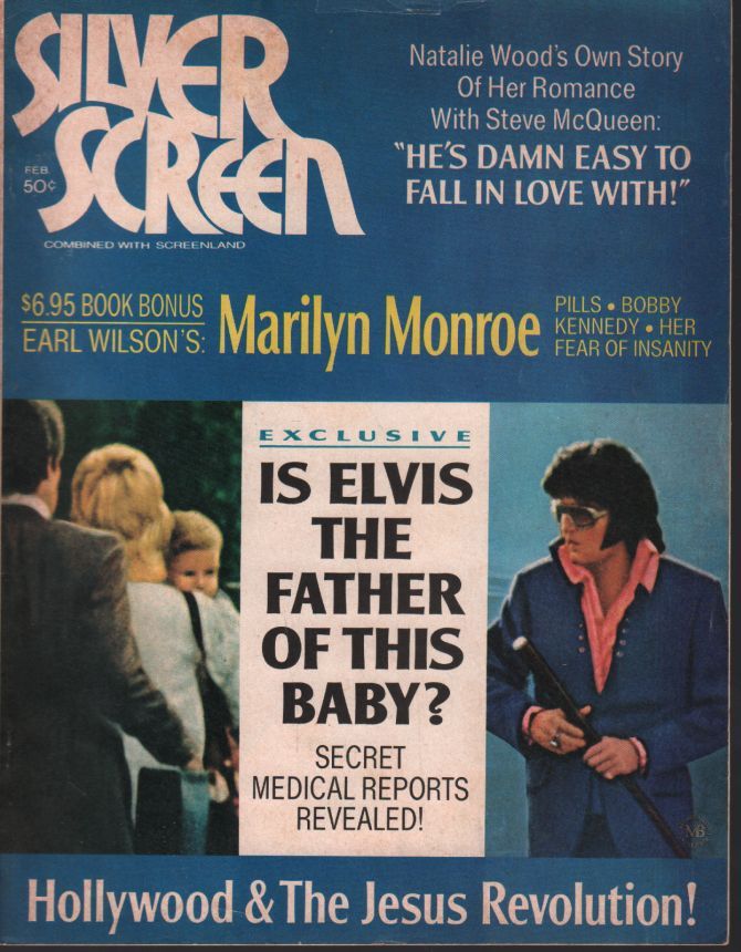 SILVER SCREEN magazine side cover February 1972