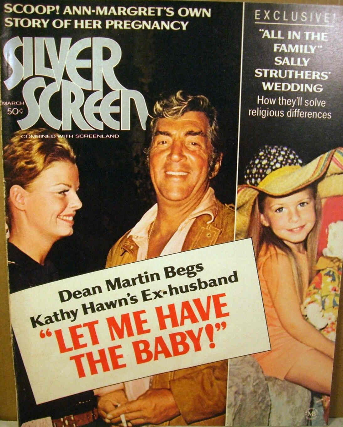SILVER SCREEN magazine side cover March 1972