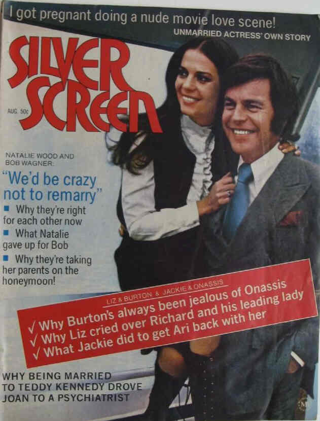 SILVER SCREEN magazine side cover August 1972