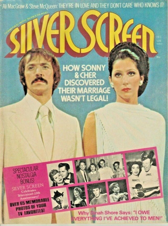 SILVER SCREEN magazine side cover December 1972