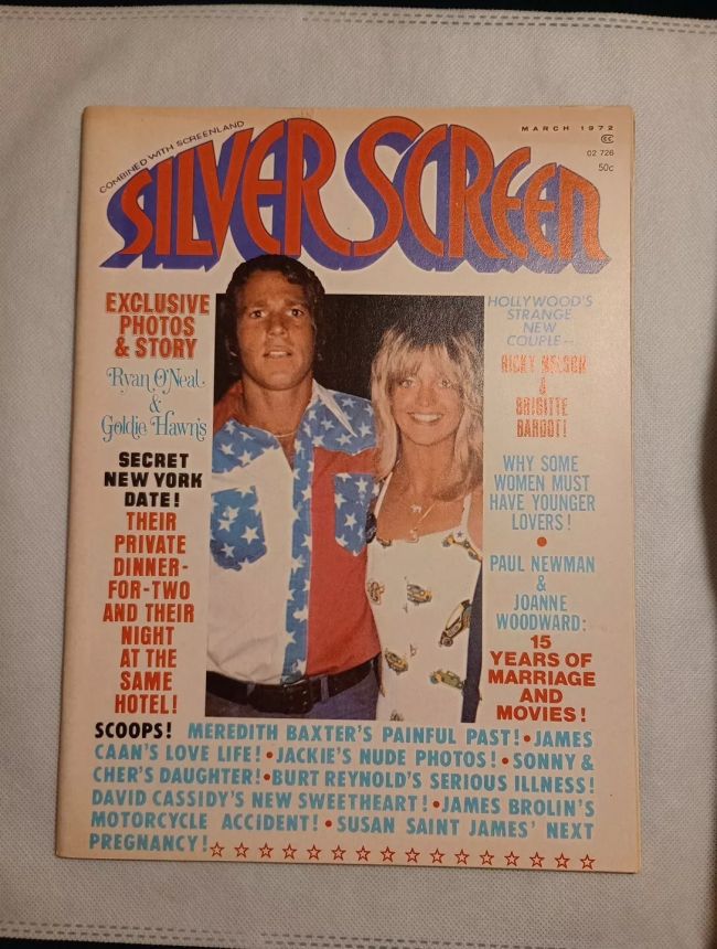 SILVER SCREEN magazine side cover March 1973
