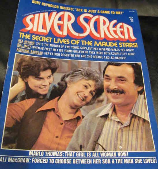 SILVER SCREEN magazine side cover July 1973