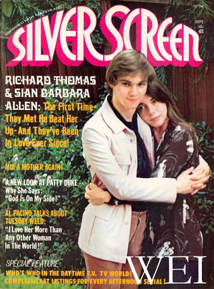 SILVER SCREEN magazine side cover September 1973