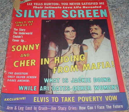 SILVER SCREEN magazine side cover January 1974