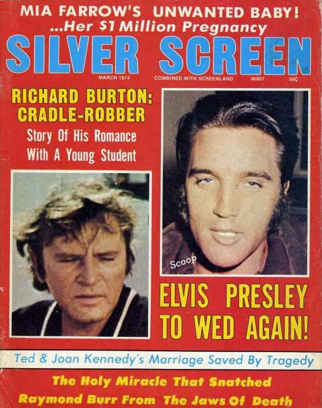 SILVER SCREEN magazine side cover March 1974