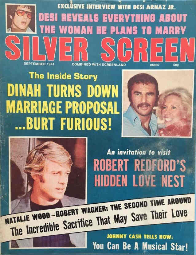SILVER SCREEN magazine side cover September 1974