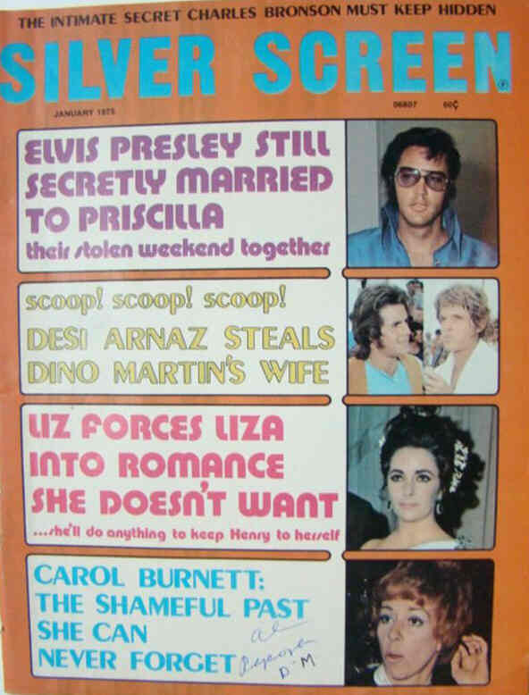 SILVER SCREEN magazine side cover January 1975