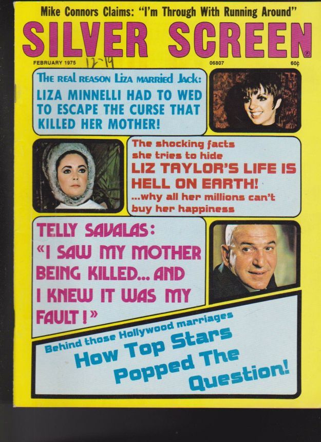 SILVER SCREEN magazine side cover February 1975