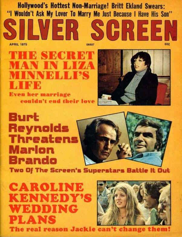 SILVER SCREEN magazine side cover April 1975