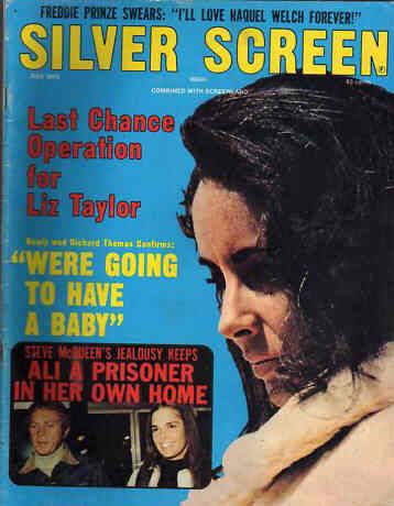 SILVER SCREEN magazine side cover July 1975